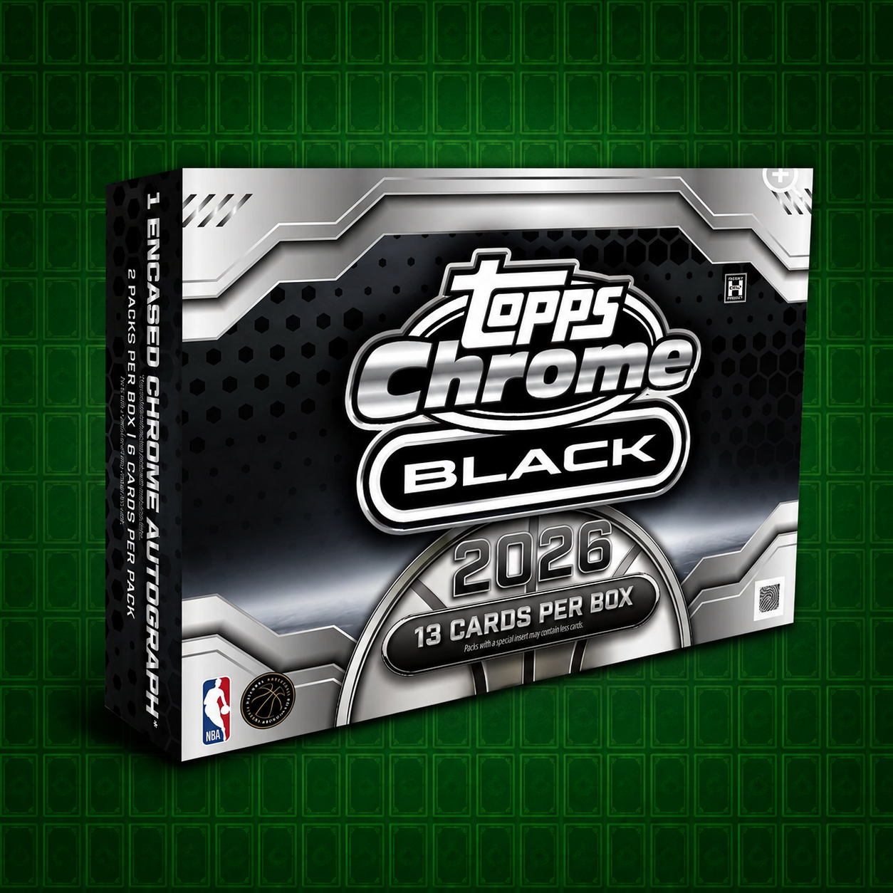158eca3123500b7dc4727b0709cf42efd68fd094fd16c95241ffe2349311b4b9 (1) 2025-26 Topps Chrome® Black Basketball - Image 1